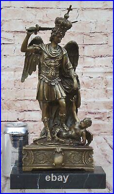 LARGE Hot Cast Genuine Archangel ST Michael Statue YARD Church Sanctuary Decor