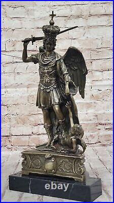 LARGE Hot Cast Genuine Archangel ST Michael Statue YARD Church Sanctuary Decor