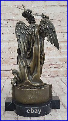 LARGE Hot Cast Genuine Archangel ST Michael Statue YARD Church Sanctuary Decor