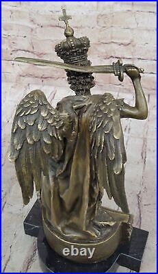 LARGE Hot Cast Genuine Archangel ST Michael Statue YARD Church Sanctuary Decor