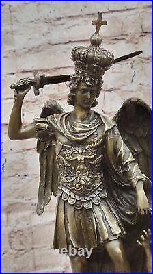 LARGE Hot Cast Genuine Archangel ST Michael Statue YARD Church Sanctuary Decor