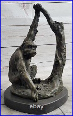 LARGE SIZE Real Bronze Statue KING KONG GORILLA MONKEY Sculpture Garden Yard NR