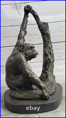 LARGE SIZE Real Bronze Statue KING KONG GORILLA MONKEY Sculpture Garden Yard NR