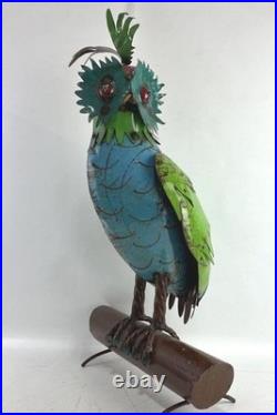 Large 31 Mexican folk art metal owl home decor/garden yard ornament