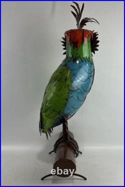 Large 31 Mexican folk art metal owl home decor/garden yard ornament
