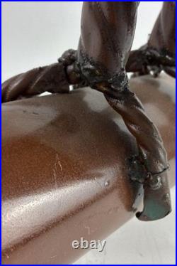 Large 31 Mexican folk art metal owl home decor/garden yard ornament