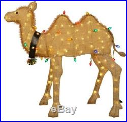 Large 4 Foot Lighted Camel Sculpture Pre Lit Outdoor Christmas Decor Yard