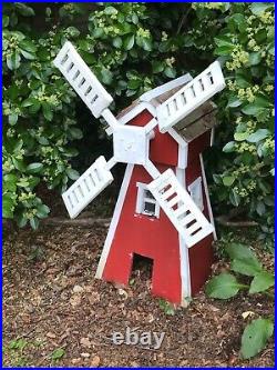 Large 44 Metal & Wood Windmill Garden Yard Art Sculpture
