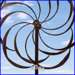 Large 7' Iron Metal Kinetic Windmill Wind Spinner Outdoor Garden Yard Sculpture