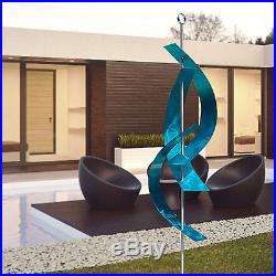 Large Aqua Blue Indoor Outdoor Modern Metal Sculpture Yard Art by Jon Allen