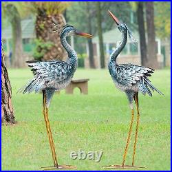 Large Garden Crane Statues Outdoor Sculptures Metal Yard Art Outdoor Decor home