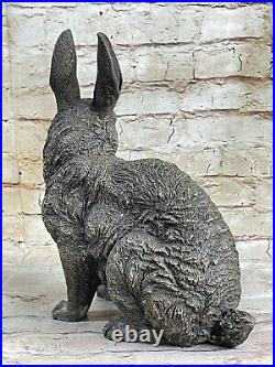 Large Garden Yard Rabbit Hare Bunny Bronze Metal Figural Animal Sculpture Decore