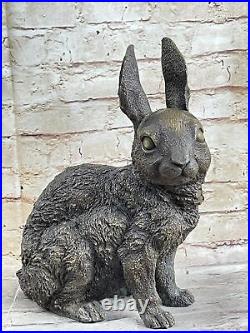 Large Garden Yard Rabbit Hare Bunny Bronze Metal Figural Animal Sculpture Sale