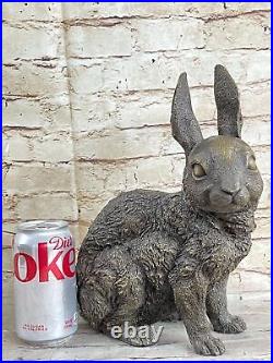 Large Garden Yard Rabbit Hare Bunny Bronze Metal Figural Animal Sculpture Sale