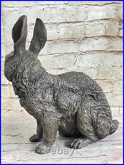 Large Garden Yard Rabbit Hare Bunny Bronze Metal Figural Animal Sculpture Sale