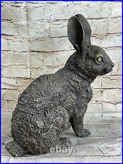 Large Garden Yard Rabbit Hare Bunny Bronze Metal Figural Animal Sculpture Sale