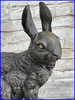 Large Garden Yard Rabbit Hare Bunny Bronze Metal Figural Animal Sculpture Sale