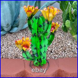 Large Handmade Metal 4 Arm Saguaro Cactus Farmhouse Yard Art Garden Decor