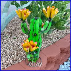 Large Handmade Metal 4 Arm Saguaro Cactus Farmhouse Yard Art Garden Decor