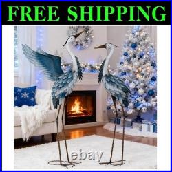 Large Metal Cranes Sculptures Garden Statues