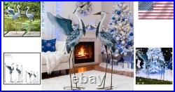 Large Metal Cranes Sculptures Garden Statues
