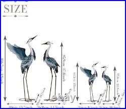 Large Metal Cranes Sculptures Garden Statues