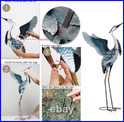 Large Metal Cranes Sculptures Garden Statues