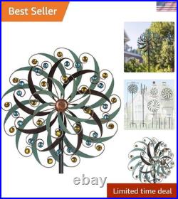 Large Metal Wind Spinner 20x80 Outdoor Yard Art Garden Sculpture Kinetic Decor