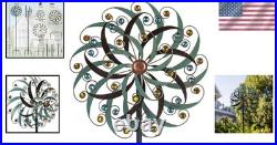 Large Metal Wind Spinner 20x80 Outdoor Yard Art Garden Sculpture Kinetic Decor