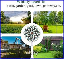 Large Metal Wind Spinner 20x80 Outdoor Yard Art Garden Sculpture Kinetic Decor