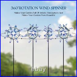 Large Metal Wind Spinner 87 Inch for Garden Yard Decor Outdoor Kinetic Sculpture