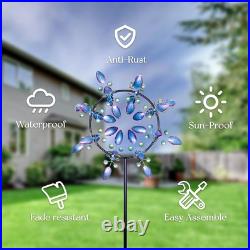 Large Metal Wind Spinner 87 Inch for Garden Yard Decor Outdoor Kinetic Sculpture