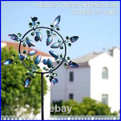 Large Metal Wind Spinner 87 Inch for Garden Yard Decor Outdoor Kinetic Sculpture