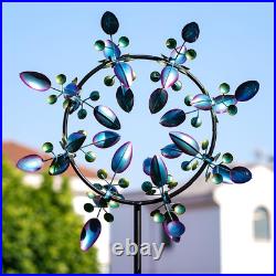 Large Metal Wind Spinner 87 Inch for Garden Yard Decor Outdoor Kinetic Sculpture