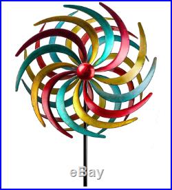 Large Metal Wind Spinner Kinetic Colorful Windmill Garden Yard Art Sculpture