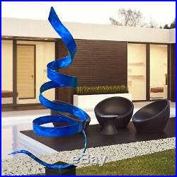 Large Modern Metal Sculpture Blue Indoor Outdoor Yard Garden Decor Jon Allen 49