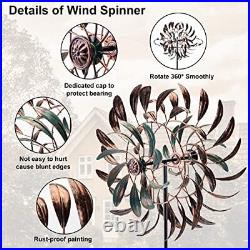 Large Outdoor Metal Wind Spinners, 360 Degrees Swivel Wind Sculpture Yard Art