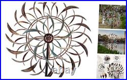 Large Outdoor Metal Wind Spinners, 360 Degrees Swivel Wind Sculpture Yard Art