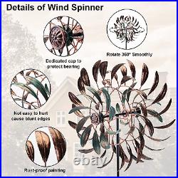 Large Outdoor Metal Wind Spinners, 360 Degrees Swivel Wind Sculpture Yard Art De