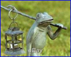 Large Outdoor Walking Frog Lantern Metal Sculpture Yard Patio Artistic Home Deco