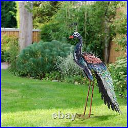 Large Peacock Metal Statue Outdoor Indoor Yard Art Lawn Statues Sculpture Decor