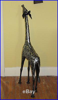 Large Unique 50 Giraffe Standing Art Floor Yard Sculpture Patchwork Metal/Steel