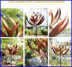 Large Wind Spinner for Yard and Garden Metal Kinetic Decorations(24 X 84 Inches)