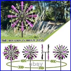 Large Wind Spinners Outdoor, 23.6 W x 79.4 H Metal Yard Wind Sculptures, 36