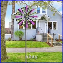 Large Wind Spinners Outdoor, 23.6 W x 79.4 H Metal Yard Wind Sculptures, 36