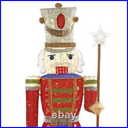 Life Size Nutcracker Holiday Statue Yard Christmas Sculpture LED Outdoor Decor