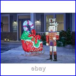 Life Size Nutcracker Holiday Statue Yard Christmas Sculpture LED Outdoor Decor