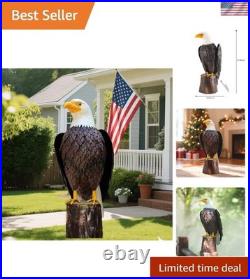 Lifelike Bald Eagle Metal Yard Art Perfect for Indoor & Outdoor Decoration