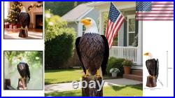 Lifelike Bald Eagle Metal Yard Art Perfect for Indoor & Outdoor Decoration