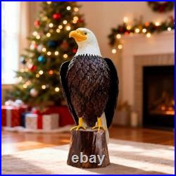 Lifelike Bald Eagle Metal Yard Art Perfect for Indoor & Outdoor Decoration